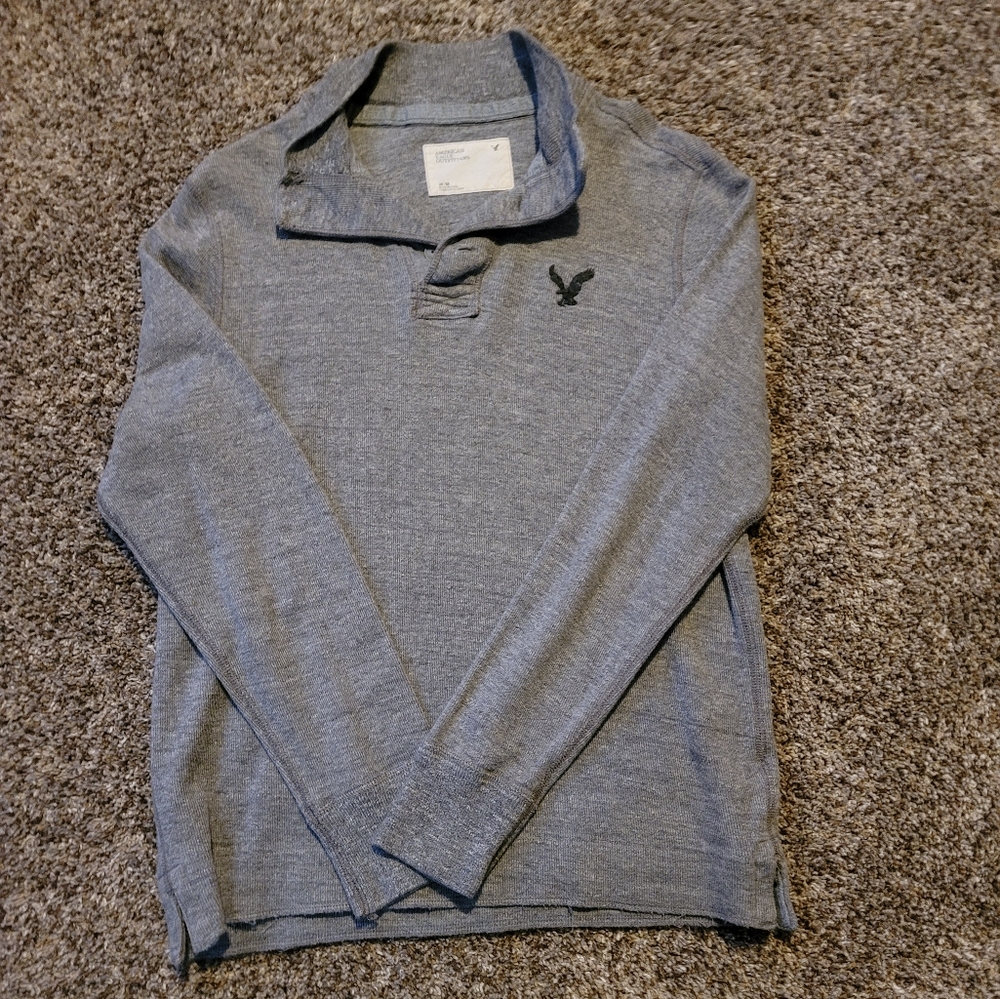 American Eagle Men's 1/4 button pull over - Picture 2 of 4